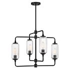 Savoy House 1-3025-4-89 4-Lights 240W Matte Black Chandelier