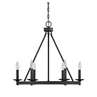 Savoy House Essentials Middleton 1-307-6-89 6-Lights 360W Matte Black Chandelier
