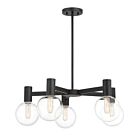 Savoy House Essentials Wright 1-3073-5-89 5-Lights 300W Matte Black Chandelier