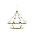 Savoy House Essentials Middleton 1-312-15-322 15-Lights 900W Warm Brass Chandelier