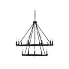 Savoy House Essentials Middleton 1-312-15-89 15-Lights 900W Matte Black Chandelier
