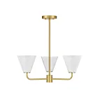 Savoy House 1-4013-3-322 3-Lights 180W Warm Brass Chandelier