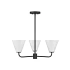 Savoy House 1-4013-3-89 3-Lights 180W Matte Black Chandelier