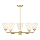 Savoy House 1-4015-5-322 5-Lights 300W Warm Brass Chandelier