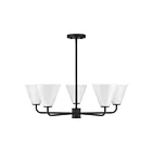 Savoy House 1-4015-5-89 5-Lights 300W Matte Black Chandelier