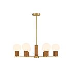 Savoy House 1-4080-6-322 Jarrell 6-Lights 60W Warm Brass Incandescent/LED Chandelier