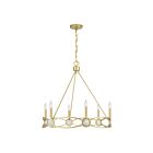 Savoy House 1-4101-6-328 Minette 6-Lights 60W Spun Gold Incandescent/LED Chandelier