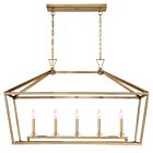 Savoy House Essentials Townsend 1-424-5-322 5-Lights 300W Warm Brass Linear Chandelier