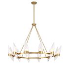 Savoy House Nouvel 1-5504-12-322 12-Lights 720W Warm Brass Chandelier