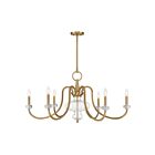 Savoy House 1-5802-6-322 Bergdorf 6-Lights 360 Watt Warm Brass Chandelier