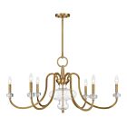 Savoy House 1-5802-6-322 Bergdorf 6-Lights 360 Watt Warm Brass Chandelier