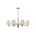 Savoy House 1-6084-6-127 Rosa 6-Lights 60W Noble Brass Incandescent/LED Chandelier