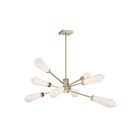 Savoy House 1-6120-8-127 Leland 8-Lights 36W Noble Brass Chandelier with Integrated LED