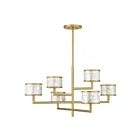 Savoy House 1-6492-6-328 6-Lights 360W Spun Gold Chandelier