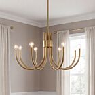 Savoy House Essentials Sorrento 1-6680-8-127 8-Lights 480W Noble Brass Chandelier