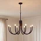 Savoy House Essentials Sorrento 1-6680-8-89 8-Lights 480W Matte Black Chandelier