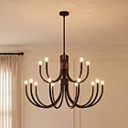 Savoy House Essentials Sorrento 1-6682-15-89 15-Lights 900W Matte Black Chandelier