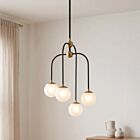 Savoy House Couplet 1-6697-4-143 4-Lights 240W Matte Black with Warm Brass Chandelier