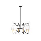 Savoy House 1-7168-6-143 Hanley 6-Lights 60W Matte Black Incandescent/LED Chandelier