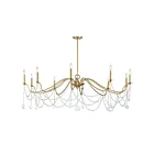 Savoy House Mariposa 1-7504-10-322 10-Lights 600W Warm Brass Chandelier