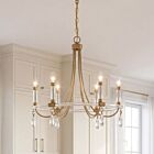 Savoy House Mayfair 1-7716-6-195 6-Lights 360W Warm Brass and Chrome Chandelier