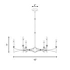 Savoy House 1-8166-6-26 6-Lights 360W Champagne Mist Chandelier