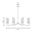 Savoy House Baker 1-8860-8-89 8-Lights 480W Matte Black Chandelier