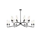 Savoy House Baker 1-8862-16-89 16-Lights 960W Matte Black Chandelier