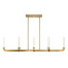 Savoy House Del Mar 1-8951-8-322 8-Lights 40W Warm Brass Linear Chandelier