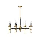 Savoy House 1-9512-8-143 8-Lights 480W Matte Black and Warm Brass Chandelier