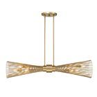 Savoy House Longfellow 1-9601-6-171 6-Lights 360W Burnished Brass Linear Chandelier