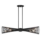 Savoy House Longfellow 1-9601-6-89 6-Lights 360W Matte Black Linear Chandelier