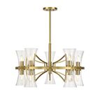 Savoy House Bennington 1-9704-10-322 10-Lights 600W Warm Brass Chandelier