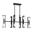 Savoy House Essentials Winfield 1-9773-12-89 12-Lights 720W Matte Black Linear Chandelier
