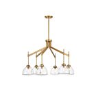 Savoy House 1-9841-6-322 Corbin 6-Lights 360 Watt Warm Brass Chandelier