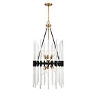 Savoy House Santiago 3-1936-6-143 6-Lights 360W Matte Black with Warm Brass Accents Pendant