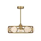 Savoy House 30-FD-435-322 Castra 4.5W Warm Brass Chandelier with Integrated LED