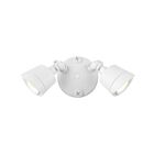 Savoy House 4-FLOOD-A2-3CCT-WH 22W White 2-Heads Security Light CCT Selectable with Integrated LED