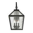 Savoy House 5-101-BK Woodstock 3-Lights 180W Black Outdoor Wall Lantern