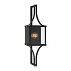 Savoy House 5-472-144 Raeburn 1-Light 60W Matte Black and Weathered Brushed Brass Outdoor Wall Lantern