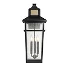 Savoy House 5-715-143 Kingsley 3-Lights 120W Matte Black with Warm Brass Outdoor Wall Lantern