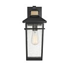 Savoy House 5-719-143 Kingsley 1-Light 60W Matte Black with Warm Brass Outdoor Wall Lantern