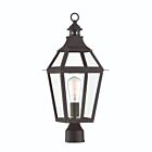 Savoy House Jackson 5-724-153 1-Light 60W Black with Gold Highlights Outdoor Post Lantern