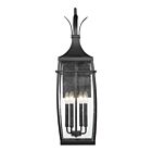 Savoy House 5-764-BK Montpelier 4-Lights 160W Matte Black Outdoor Wall Lantern