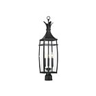 Savoy House Montpelier 5-769-BK 3-Lights 180W Matte Black Outdoor Post Lantern