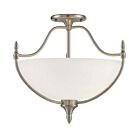 Savoy House Essentials 6-1005-3-SN Herndon 3-Lights 180W Satin Nickel Semi Flush Mount
