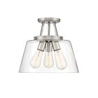 Savoy House Essentials 6-1024-3-SN Calhoun 3-Lights 180W Satin Nickel Semi Flush Mount