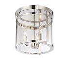 Savoy House Essentials 6-1043-3-109 Penrose 3-Lights 180W Polished Nickel Semi Flush Mount