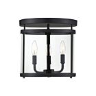 Savoy House Essentials 6-1043-3-BK Penrose 3-Lights 180W Black Semi Flush Mount