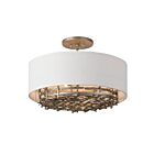Savoy House Cameo 6-1067-4-10 4-Lights 240W Campagne Luxe Convertible Semi Flush Mount or Rod Pendant